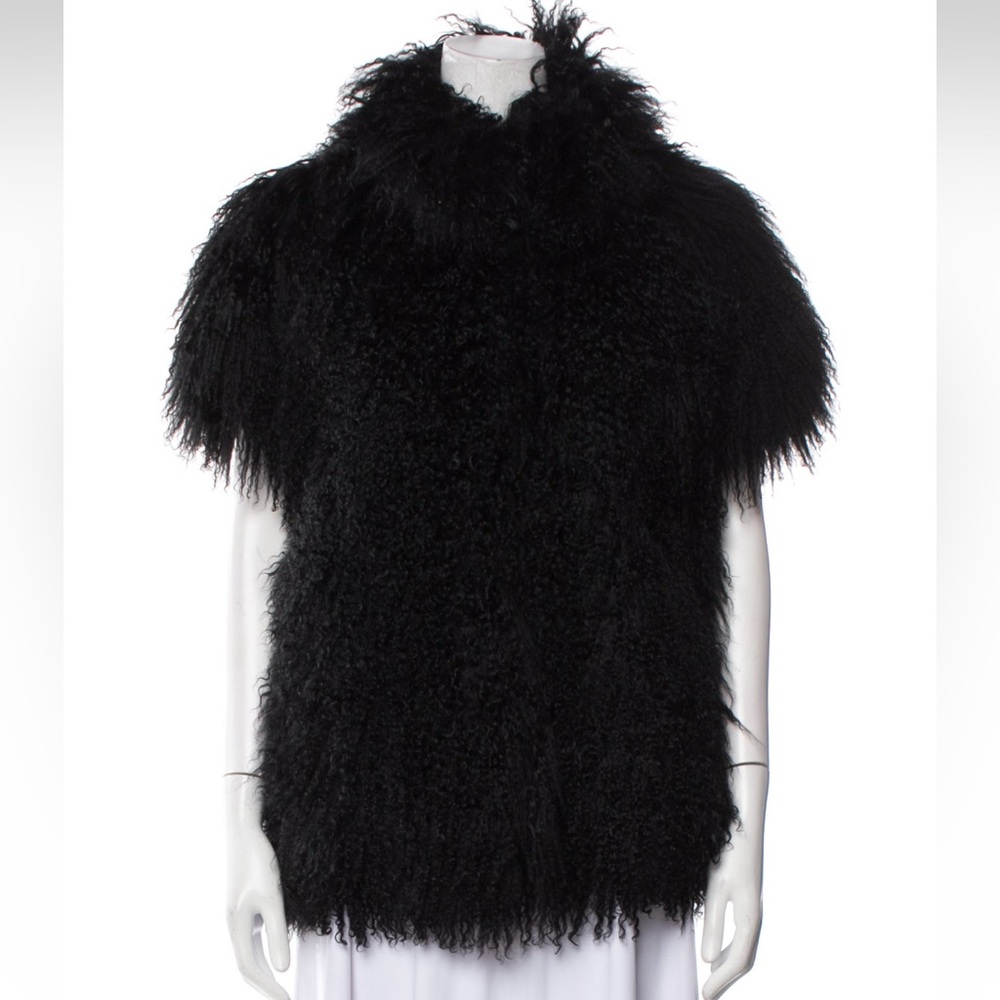 Etro Black Faux Fur Vest